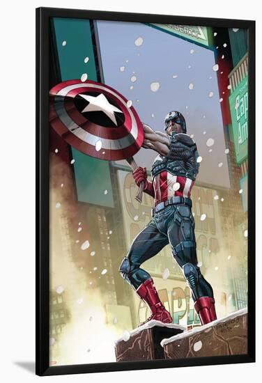 Captain America #11 Cover: Captain America-Carlos Pacheco-Lamina Framed Poster