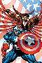 Captain America And The Falcon No.2 Cover: Captain America and Falcon-Bart Sears-Lamina Framed Poster