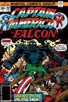 Captain America And The Falcon No.204 Cover: Captain America, Falcon and Agron Fighting-Jack Kirby-Lamina Framed Poster