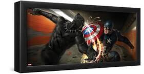 Captain America: Civil War - Captain America and Black Panther-null-Framed Poster