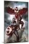 Captain America: Hail Hydra No.3 Cover: Captain America, Black Panther, and Falcon-Adi Granov-Mounted Poster