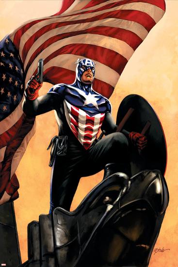Captain America No.34 Cover: Captain America-Steve Epting-Lamina Framed Poster