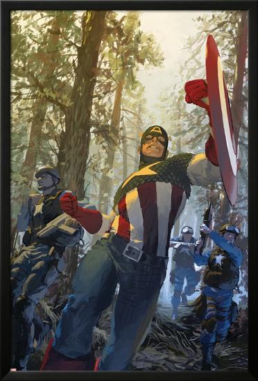 Captain America No.602 Cover: Captain America-Gerald Parel-Lamina Framed Poster