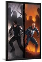 Captain America No.619 Cover: Winter Soldier and Steve Rogers Standing Ready-Marko Djurdjevic-Lamina Framed Poster