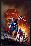 Captain America No.8 Cover: Captain America, Bucky and Red Skull Swimming-Joe Jusko-Lamina Framed Poster