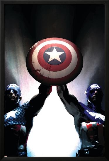 Captain America Reborn: Who will weild the shield? Cover: Captain America-Gerald Parel-Lamina Framed Poster