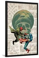 Captain America: The 1940s Newspaper Strip No.3 Cover: Red Skull Fighting Captain America-Butch Guice-Lamina Framed Poster