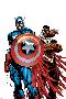 Captain America & The Falcon No.1 Cover: Captain America and Falcon-Bart Sears-Lamina Framed Poster