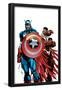 Captain America & The Falcon No.1 Cover: Captain America and Falcon-Bart Sears-Framed Poster