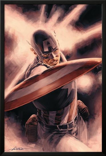 Captain America Theater of War: A Brother in Arms No.1 Cover: Captain America-Mitchell Breitweiser-Lamina Framed Poster