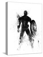 Captain America Watercolor I-Jack Hunter-Stretched Canvas