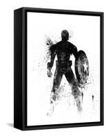 Captain America Watercolor I-Jack Hunter-Framed Stretched Canvas