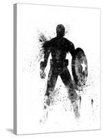 Captain America Watercolor I-Jack Hunter-Stretched Canvas