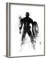 Captain America Watercolor I-Jack Hunter-Framed Art Print