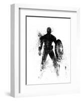 Captain America Watercolor I-Jack Hunter-Framed Art Print