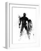 Captain America Watercolor I-Jack Hunter-Framed Art Print