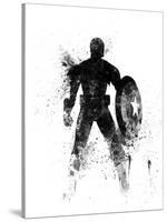 Captain America Watercolor I-Jack Hunter-Stretched Canvas