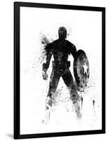 Captain America Watercolor I-Jack Hunter-Framed Art Print