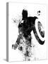 Captain America Watercolor V-Jack Hunter-Stretched Canvas