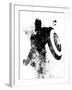 Captain America Watercolor V-Jack Hunter-Framed Art Print