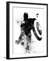 Captain America Watercolor V-Jack Hunter-Framed Art Print