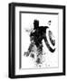 Captain America Watercolor V-Jack Hunter-Framed Art Print