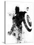 Captain America Watercolor V-Jack Hunter-Stretched Canvas