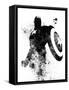 Captain America Watercolor V-Jack Hunter-Framed Stretched Canvas