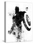 Captain America Watercolor V-Jack Hunter-Stretched Canvas