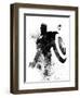 Captain America Watercolor V-Jack Hunter-Framed Premium Giclee Print