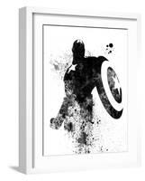 Captain America Watercolor V-Jack Hunter-Framed Art Print