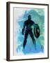 Captain America Watercolor-Jack Hunter-Framed Art Print