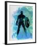 Captain America Watercolor-Jack Hunter-Framed Art Print