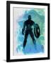 Captain America Watercolor-Jack Hunter-Framed Art Print