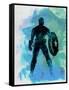 Captain America Watercolor-Jack Hunter-Framed Stretched Canvas