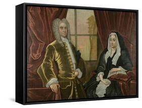 Captain and Mrs. Johannes Schuyler, C.1725-35-John Watson-Framed Stretched Canvas