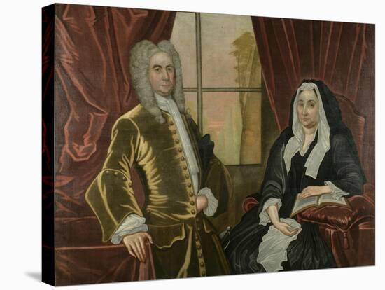 Captain and Mrs. Johannes Schuyler, C.1725-35-John Watson-Stretched Canvas