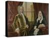 Captain and Mrs. Johannes Schuyler, C.1725-35-John Watson-Stretched Canvas