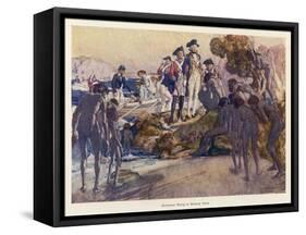 Captain Arthur Phillip Lands in Sydney Cove and Has His First Encounter with the Aboriginals-G.w. Lambert-Framed Stretched Canvas