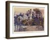 Captain Arthur Phillip Lands in Sydney Cove and Has His First Encounter with the Aboriginals-G.w. Lambert-Framed Art Print