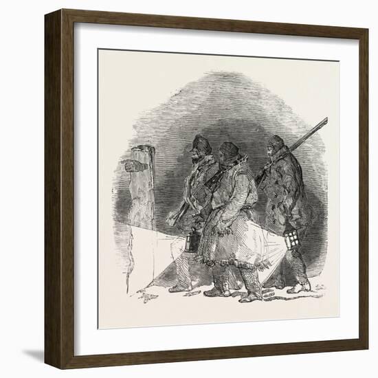 Captain Austin's Arctic Expedition: Going Out to Dinner-null-Framed Giclee Print