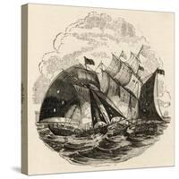 Captain Avery's Sloops Capture Ganj-I-Sawai-null-Stretched Canvas