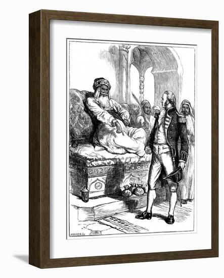 Captain Bainbridge and the Dey of Algiers, 1800-Hooper-Framed Giclee Print