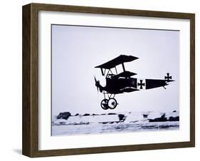 Captain Baron Von Richthofen Landing His Fokker Triplane-German photographer-Framed Giclee Print