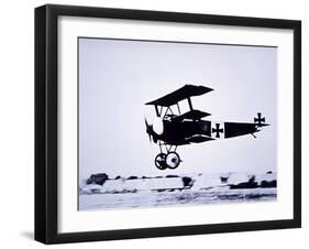 Captain Baron Von Richthofen Landing His Fokker Triplane-German photographer-Framed Giclee Print