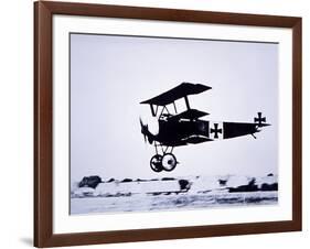 Captain Baron Von Richthofen Landing His Fokker Triplane-German photographer-Framed Giclee Print