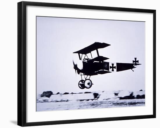 Captain Baron Von Richthofen Landing His Fokker Triplane-German photographer-Framed Giclee Print