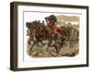 Captain Bell of the Royal Welsh Fusiliers Captures a Russian Gun at the Battle of Alma-Harry Payne-Framed Art Print