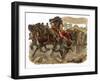 Captain Bell of the Royal Welsh Fusiliers Captures a Russian Gun at the Battle of Alma-Harry Payne-Framed Art Print