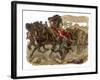 Captain Bell of the Royal Welsh Fusiliers Captures a Russian Gun at the Battle of Alma-Harry Payne-Framed Art Print